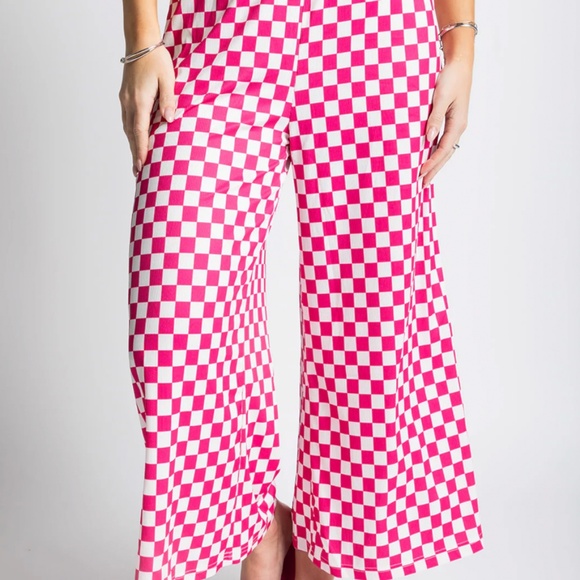 WKNDchasers My Reputation Checkered Pants, Pink, XL - Picture 2 of 8